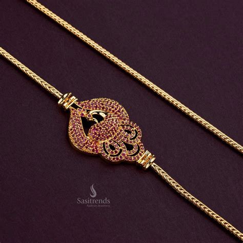 One Gram Micro Gold Plated Guaranteed Mugappu Chains – Sasitrends