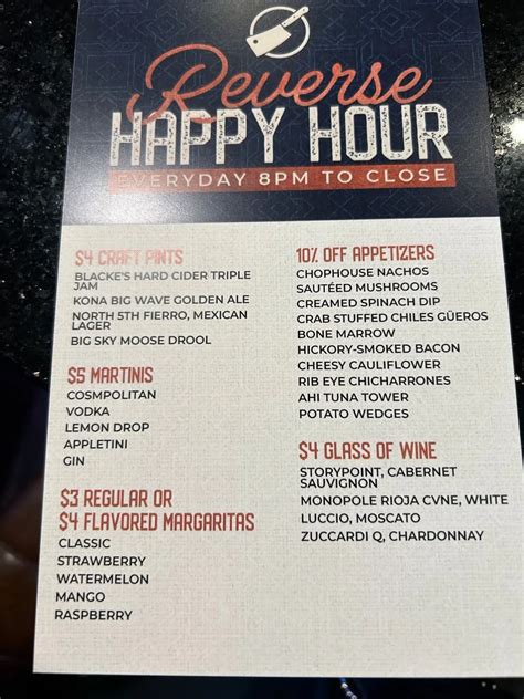West Texas Chophouse Henderson Menu - Updated November 2025