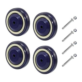 NINOSO 4" Wheels for Cart, Polyurethane Shopping Cart Wheels ...