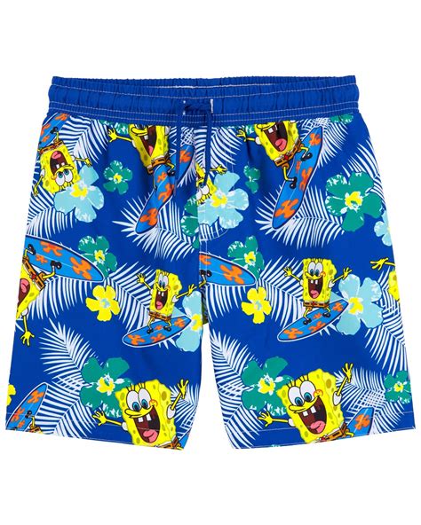 Kid Spongebob Squarepants Swim Trunks - Carter's | Carter's