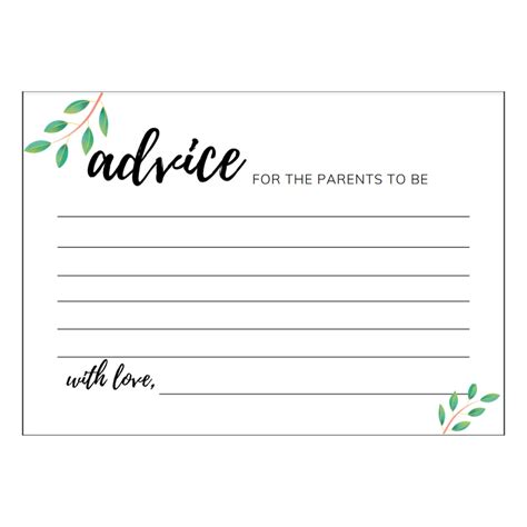 Advice for parents to be printable advice for parents card | Etsy