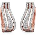 Joyalukkas 18k (750) Rose Gold and Solitaire Stud Earrings for Girls ...
