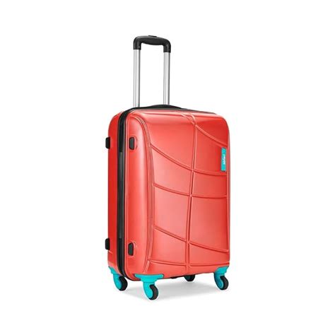 Safari Crypto 65 Cms Polycarbonate Red Trolley Bag Cabin 4 Wheels Hard ...