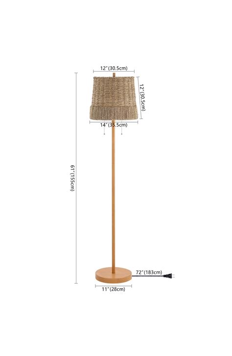 JONATHAN Y Ocata 2-Light Coastal Bohemian Iron/Rattan LED Floor Lamp ...