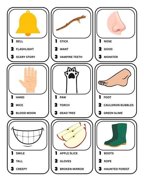 Fun Halloween Pictionary for Kids (Free Printable)