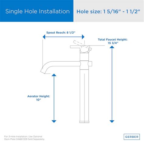 Gerber Satin Black Single Hole 1-Handle WaterSense Bathroom Sink Faucet ...
