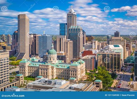 Indianapolis, Indiana, USA Downtown Skyline Stock Photo - Image of ...