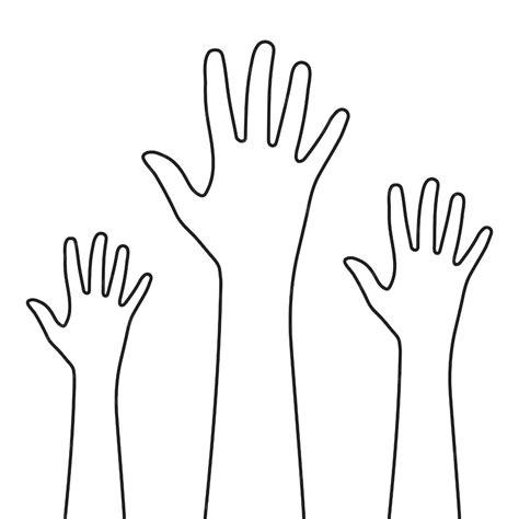 Vector human hands outline hand drawn | Premium Vector