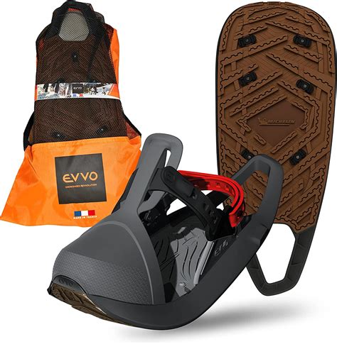 Racchette Da Neve EVVO Original - Made In France, Suola Michelin&reg;, Con Chiodi E Borsa