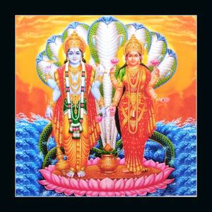 AAF Lord Vishnu & Goddess Lakshmi Appearing from Snake and Standing on ...