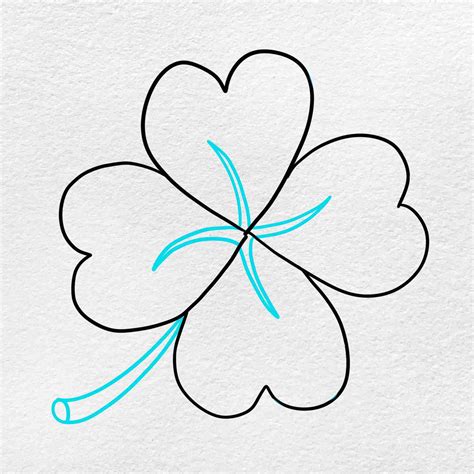 How To Draw Four Leaf Clover