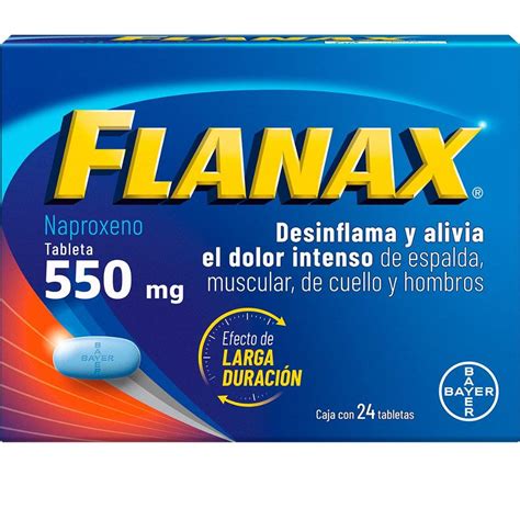 Flanax Desinflama y Alivia El Dolor Del Día a Día 550 mg 24 tabletas | Soriana
