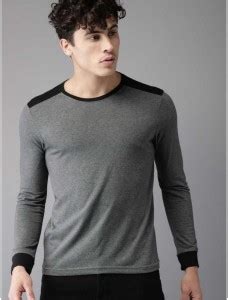 Trashify Colorblock Men Round Neck Grey T-Shirt - Buy Trashify ...