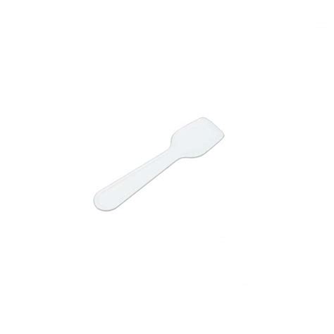 PLASTIC ICE CREAM SPADE WHITE (1x100) - Hasmart