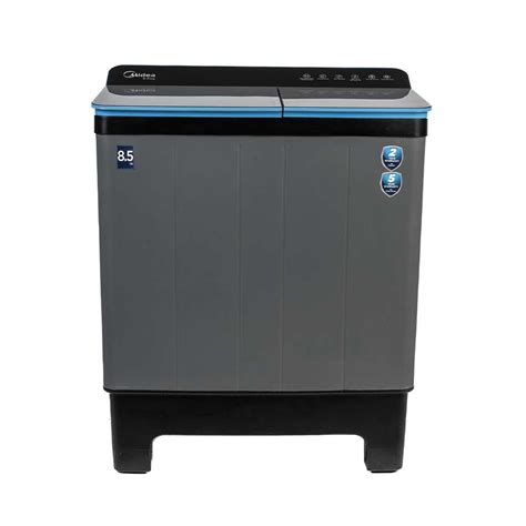 Midea Washing Machine Semi Automatic 8.5KG Glass Lid Black Grey(MWMSA0 ...