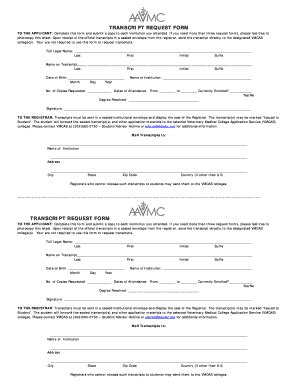 Transcript Request Form - Fill Out, Sign & Share Online | pdfFiller
