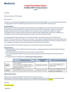 Fillable Online Urgent Field Safety Notice - Covidien DAR airway ...