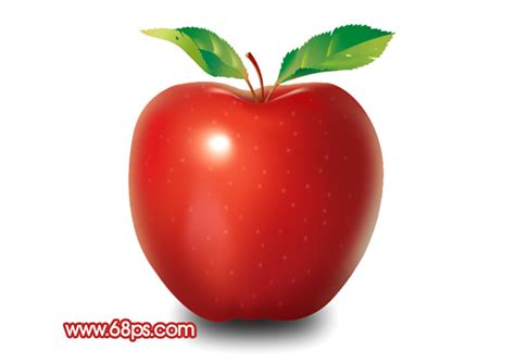 Photoshop绘制一个逼真的红富士苹果