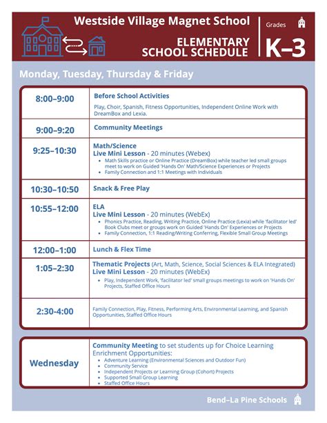 Bend Lapine Calendar