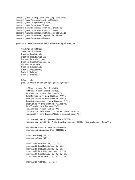 Image result for JavaFX GUI Calculator