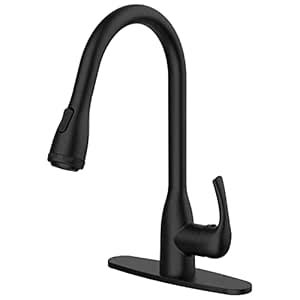 GELE Kitchen Faucet with Pull Down Sprayer and 4 Spraying Modes Matt ...