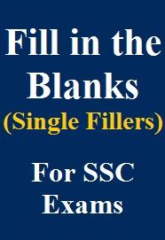 Expected Fill in the Blanks (Single Fillers) Questions PDF for SSC Exams