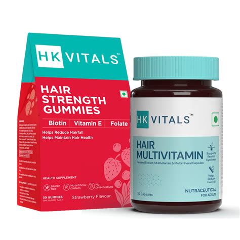 HealthKart HK Vitals Hair Multivitamin with DHT Blockers (30 Capsules ...