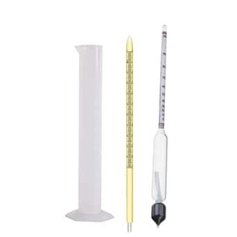 Wine Spirits Alcohol Hydrometer (0-100) Alcoholmeter with 0-50* Degree ...