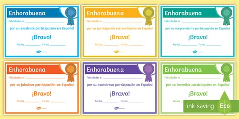 End-of-Year Contribution Award Certificates Spanish