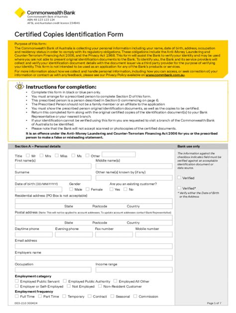 2024-2026 Form AU Commonwealth Bank 003-210 - Blank Fillable Template ...