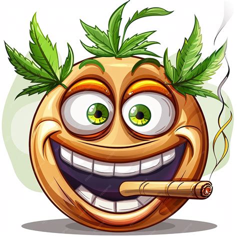 Photo of Smile Emoji marijuana smoking weed | Premium AI-generated image