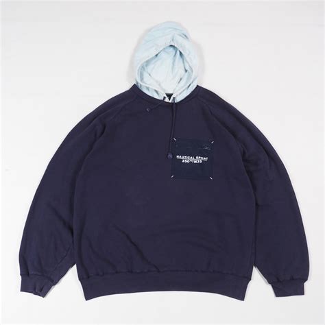 GAP chambray hooded sweatshirt XL /90's オールドギャップ フリーダムスリーブ スウェットパーカー ...