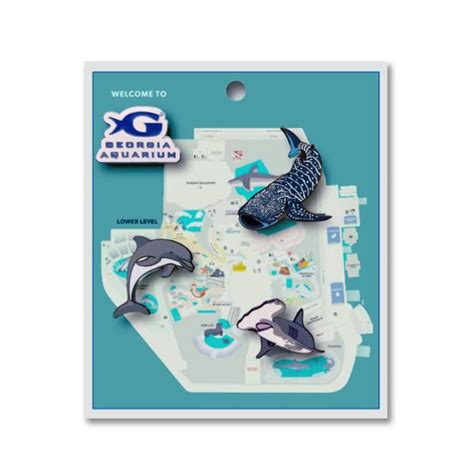 MuzeMerch - Georgia Aquarium Collectible Enamel Pin Set
