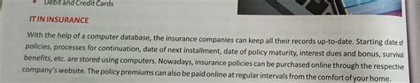 3. How is IT beneficial in the insurance sector? Mention any three ...
