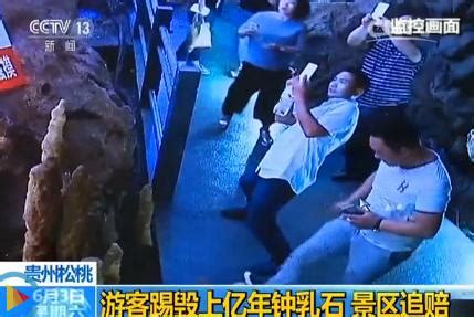 贵州潜龙洞景区一游客踢毁上亿年钟乳石 被追赔500元_新闻频道_央视网(cctv.com)