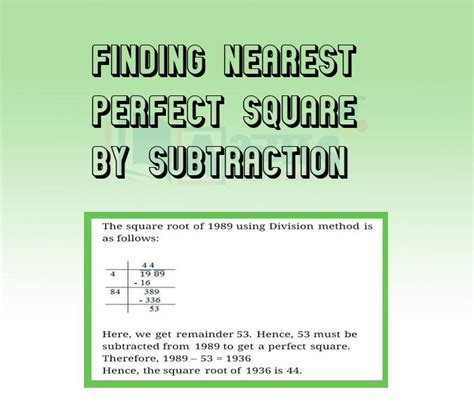 - Finding Nearest Perfect Square by Addition