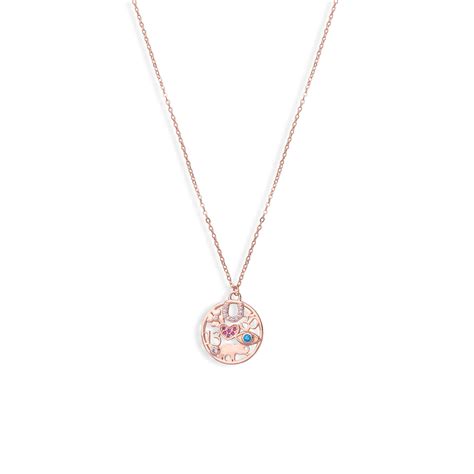 Unique Rose Gold Evil Eye Pendant Necklace by Liora Silver Jewels ...