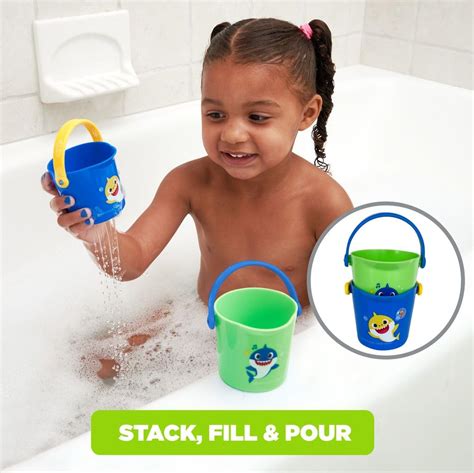 Ginsey Baby Shark Bath Toys Set - Cups, Finger Puppets, and India | Ubuy