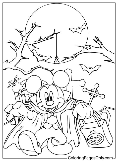 Halloween Coloring Pages Mickey