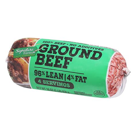 Signature Farms Ground Beef 96% Lean 4% Fat Chub - 16 Oz | Shipt