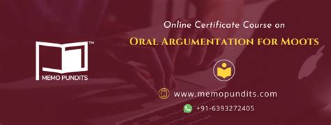 ONLINE ORAL ARGUMENTATION COURSE BY MEMO PUNDITS : REGISTER NOW!!!