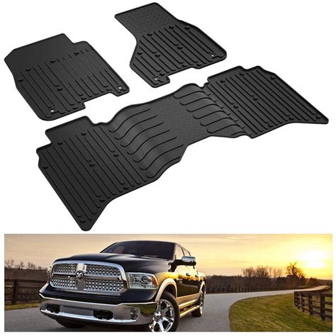 KIWI MASTER Floor Mats Compatible for 2013-2018 Dodge Ram 1500/2500 ...