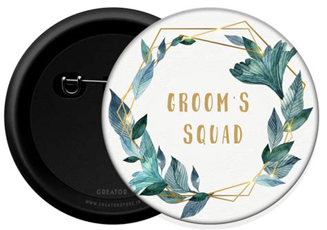 Groom's squad Button Badge – Creator Store