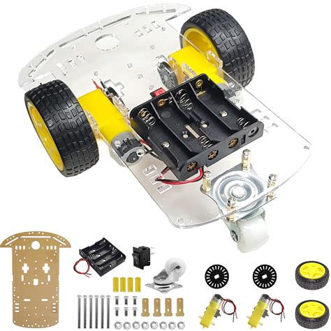 DIYables RC 2WD Car Chassis Kit with Motor Speed Encoder for Arduino ...
