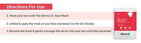 Buy The Derma Co 1% Kojic Acid + Arbutin Face Serum Sheet Mask with ...