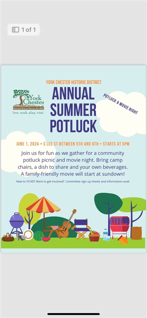 YCHD Annual Summer Potluck & Movie Night , York Chester, Gastonia, NC ...