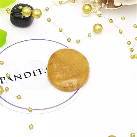 Yellow Jasper Worry Stone - For Positive Growth - Pandit.com