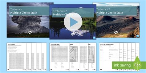 Tectonics Edexcel GCSE Glossary Activities Activity Pack - Secondary