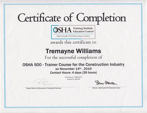 OSHA 500 Authorized Construction Trainer Seattle WA | About