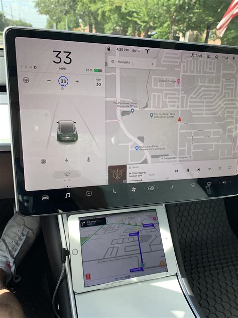 Image result for Using Waze Tesla Model 3